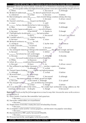 Chuyên đề tự học Tiếng Anh (Theo tham chiếu Châu Âu 6 bậc) - Reason - Đỗ Bình